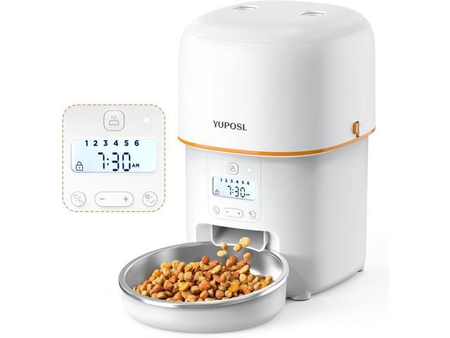 Automatic Cat Feeder - 2L Cat Food Dispenser, Timed Auto Pet Feeder with 180-day Battery Life, 1-6 Meals Per Day, 1-16 Portion, Desiccant Bag Keeps...
