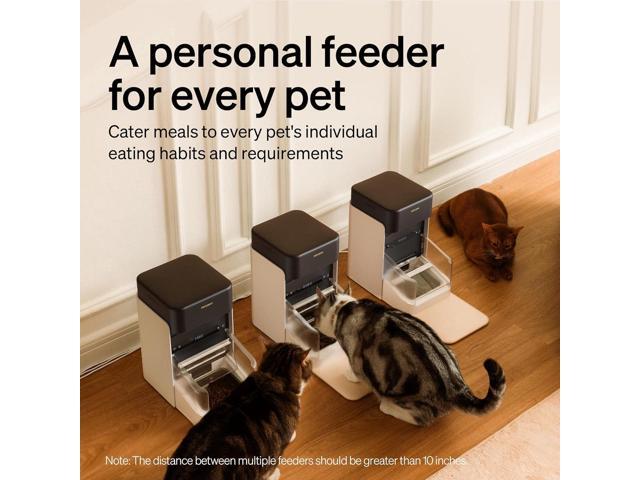 Upgraded Automatic Cat Feeder, 5G Wi-Fi Automatic Pet Feeder, 3L Auto Cat Feeder App Control with Light Collar Tag, Tag Activated One Automatic...