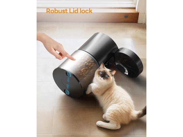 Automatic Cat Feeder Food Dispenser: 4L Auto Dog Feeder with 1-6 Meals Cat Feeder Automatic Customized Feeding Schedule for Cats & Dogs - Cat...