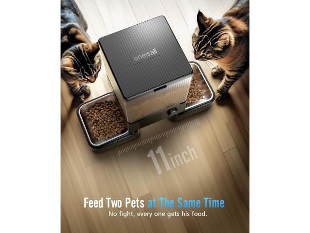 Automatic Cat Feeder with 5G WiFi, Automatic Cat Food Dispenser for 2 Cats Small Pets, 20 Cups/5L Timed Dry Food Dispenser with APP Control