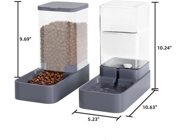 Automatic Cat Feeder and Water Dispenser with Pet Food Bowl,Gravity Food Feeder and Waterer Dispenser in Set for Small Medium Dog Puppy Kitten...