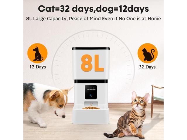 Automatic Dog Feeder with Camera WiFi: 33 Cups 5G App Control Easy Setup Cat Food Dispenser - HD 1080P Video Recording Timed Pet Feeder for Cat Dog...