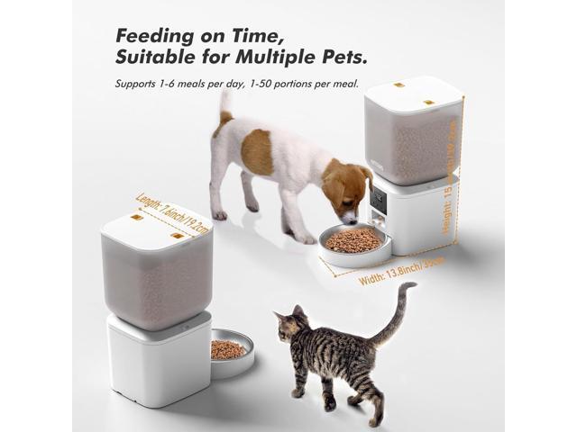 Automatic Dog Feeder - 8L/34 Cups Large Capacity Automatic Cat Food Dispenser with LCD Screen, Large Food Tray, Battery Operated, Timed Cat Feeder,...