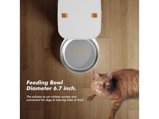 Automatic Dog Feeder - 8L/34 Cups Large Capacity Automatic Cat Food Dispenser with LCD Screen, Large Food Tray, Battery Operated, Timed Cat Feeder,...