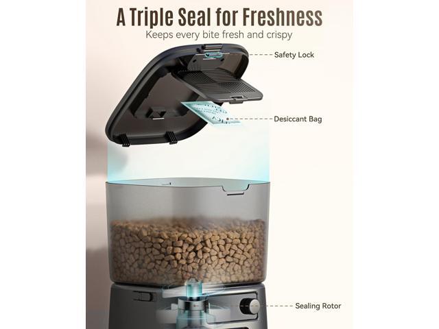 Automatic Cat Feeder, 2.4G WiFi Cat Food Dispenser with App, 12 Cups/3.5L Auto Cat Feeder for Dry Food, Timed Cat Feeder with Portion Control for...