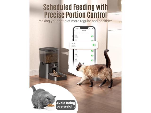 Automatic Cat Feeder, 2.4G WiFi Cat Food Dispenser with App, 12 Cups/3.5L Auto Cat Feeder for Dry Food, Timed Cat Feeder with Portion Control for...