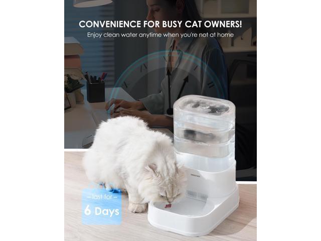 Gravity Automatic Pet Water Dispenser with Filter for Cats and Small Dogs 1 Gallon/3.5L Auto Pet Waterer Dog Water Dispenser, Easy to Fill