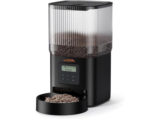 Automatic Cat Feeder, 4L Automatic Dog Feeder with 180-Day Battery Life, Programmable Cat Food Dispenser with Stainless Steel Bowl,1-6 Meals Per Day