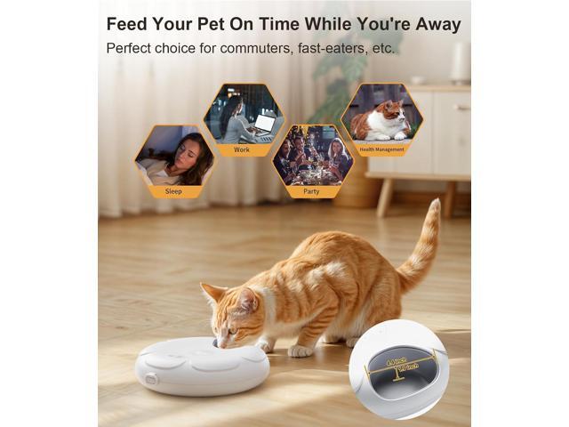Automatic Cat Feeder Cordless - Automatic Cat Food Dispenser for Wet Moist Food with 4 Ice Packs Rechargeable Auto Feeder for Cats Small Dogs with...