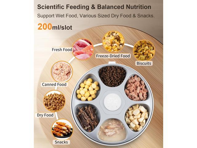 Automatic Cat Feeder Cordless - Automatic Cat Food Dispenser for Wet Moist Food with 4 Ice Packs Rechargeable Auto Feeder for Cats Small Dogs with...