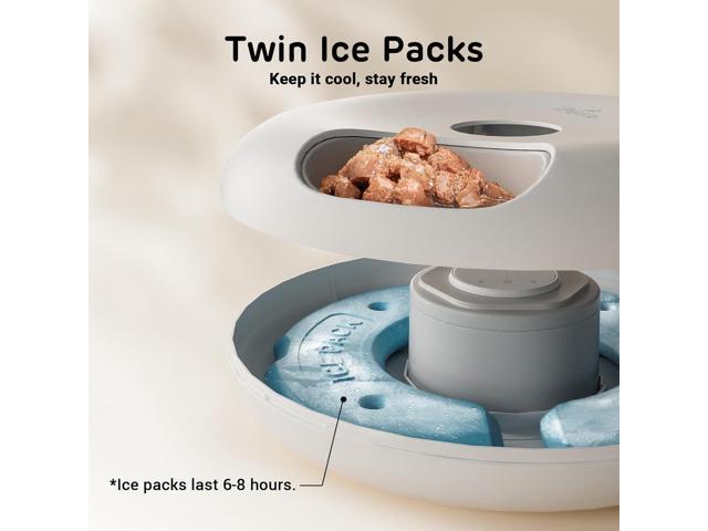 Donut Frost WiFi 6 Meal Automatic Cat Food Dispenser with App Control, Dry & Wet Food Automatic Cat Feeder, Smart Dog Feeder with Two Ice Packs,...