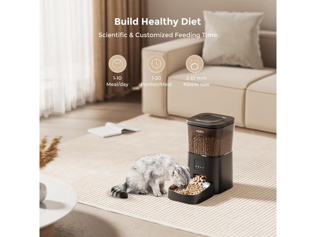 Automatic Cat Feeders WiFi: Cat Food Dispenser with App Control 2.4Ghz WiFi- Smart Timed Cat Feeder with Voice Recorder 4L Auto Pet Feeder for Cat...