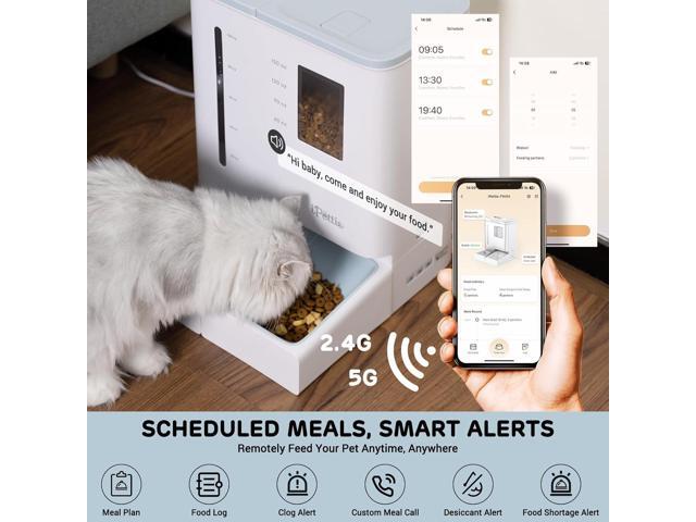 FW54 5G/2.4GHz WiFi Automatic Feeder and Waterer 2-in-1 Set for Pets, 300 oz Large Capacity for 2 Weeks, Perfect for Working Parents