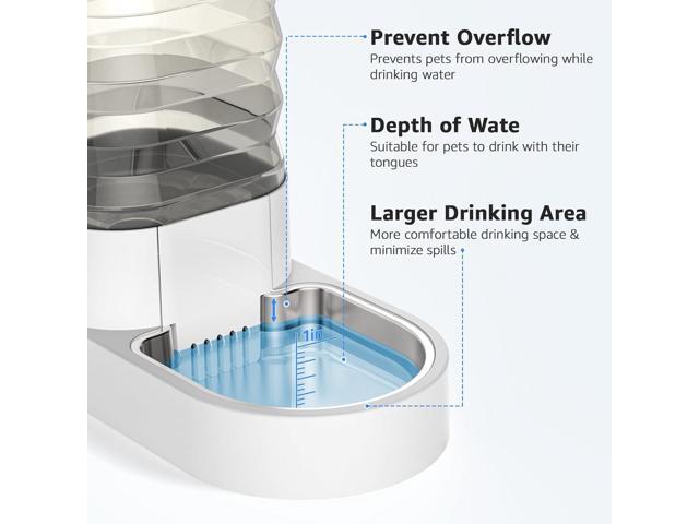 Gravity 8.5L Dog and Cat Water Bowl Dispenser, Automatic Stainless Steel Dog Water Bowl, 100% BPA-Free, Self-Filling Large Capacity Pet Water...