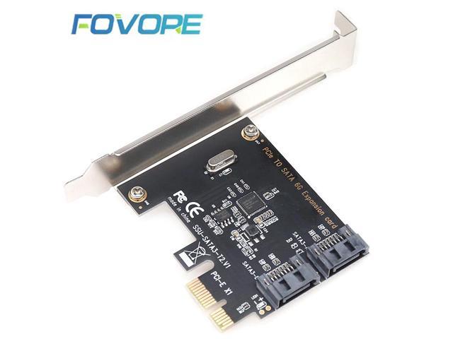 2 Ports SATA 3 III 3.0 6 Gbps SSD to PCIe Adapter PCI-e PCI express x1 Controller Board Expansion Card Support x4 x6 x8 x16