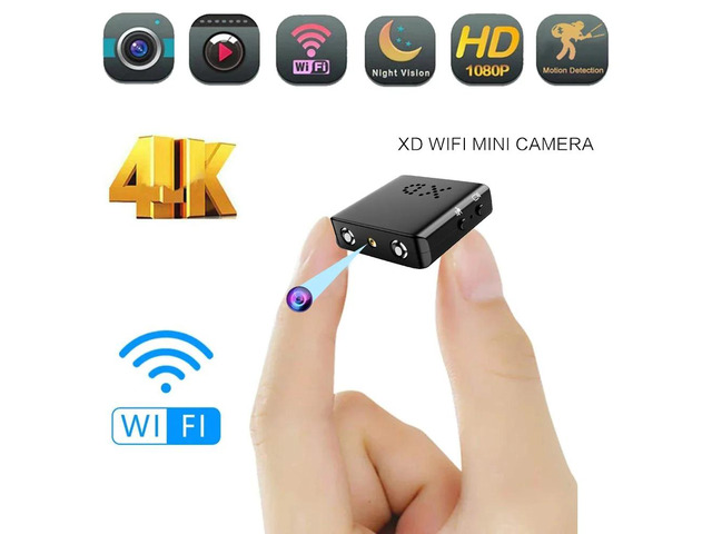 1x Monitor 4K Full HD 1080P Mini ip Cam XD WiFi Night Vision Camera IR-CUT Motion Detection Security Camcorder HD Video Recorder(no card)(C A9)