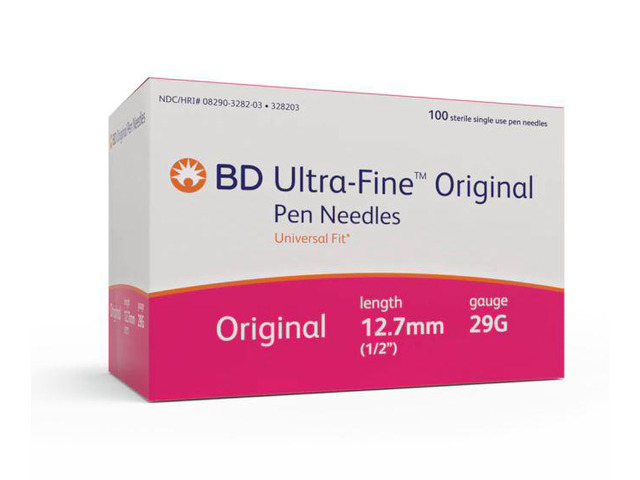 BD Ultra-Fine original insulin pen needle 29 G x 12.7 mm-100