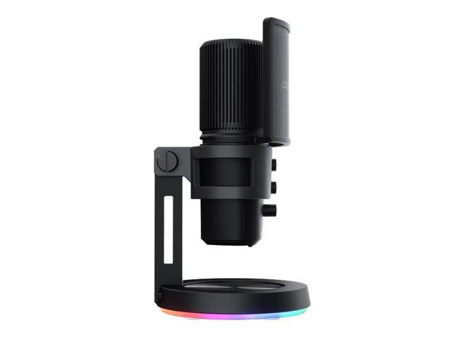 COUGAR SCREAMER-X Microphone for Gaming, Streaming and Meeting, with Adjustable RGB Lighting Base, USB Hub, Type-C Connection, (Black)
