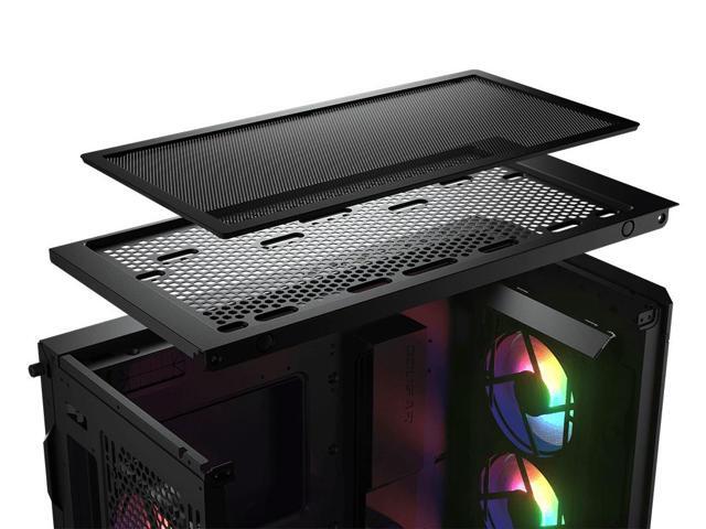 COUGAR DuoFace Pro RGB Black ATX Mid Tower Gaming Case, 390mm GPU supported, built-in Front 120mm ARGB Fan x3 & Rear 120mm ARGB Fan x1, with Mesh &...