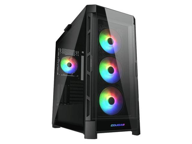 COUGAR DuoFace Pro RGB Black ATX Mid Tower Gaming Case, 390mm GPU supported, built-in Front 120mm ARGB Fan x3 & Rear 120mm ARGB Fan x1, with Mesh &...