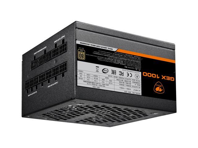 COUGAR GEX 1000 Power Supply, 80Plus Gold Certificate, 140mm length, Fully Modular, 10-year-warranty