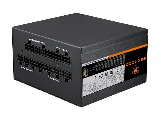 COUGAR GEX 1000 Power Supply, 80Plus Gold Certificate, 140mm length, Fully Modular, 10-year-warranty