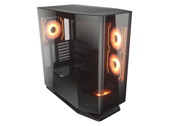 COUGAR FV270 RGB Mid Tower E-ATX Case, Tempered Curved Glass, Reverse Connector Motherboard supported, 420mm GPU Supported, ARGB PWM Fans *4...