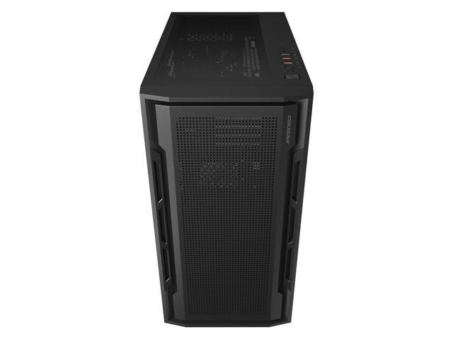 COUGAR Uniface Mini Black, Mini Tower, Max. 340mm GPU Length, Pre-installed Black Fan *1, Support up to 6 Fans, Perforated Front Panel, (Black)