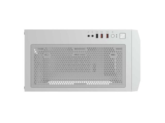 COUGAR Uniface Mini White, Mini Tower, Max. 340mm GPU Length, Pre-installed Black Fan *1, Support up to 6 Fans, Perforated Front Panel, (White)