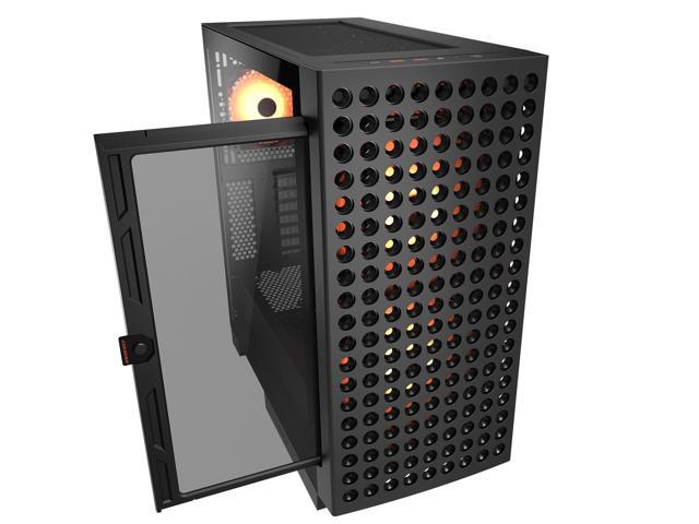 COUGAR AIRFACE ECO RGB Gaming Case, 180mm PWM Fans *2 & 120mm ARGB Fan *1 pre-Installed, Modular I/O Panel, Max. Graphics Card Length 390mm,...