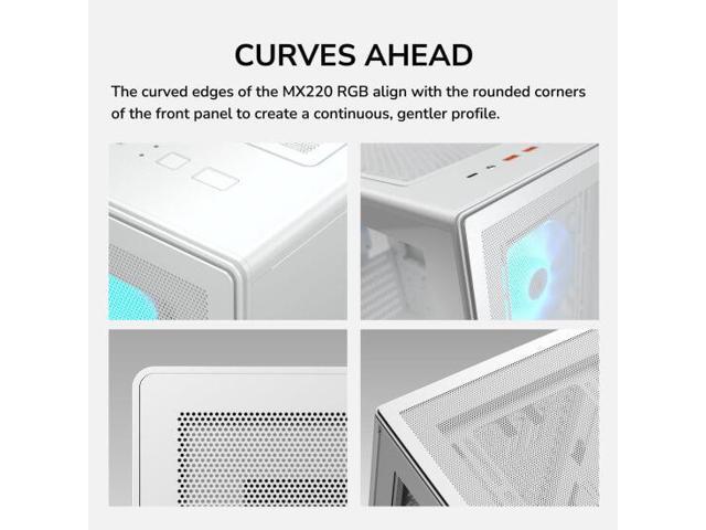 COUGAR MX220 RGB Mid-Tower ATX PC Case Optimized AIrflow 4X 120mm ARGB Fans Pre-Installed & 360mm Radiator Support Max. GPU Length 340mm PWM...