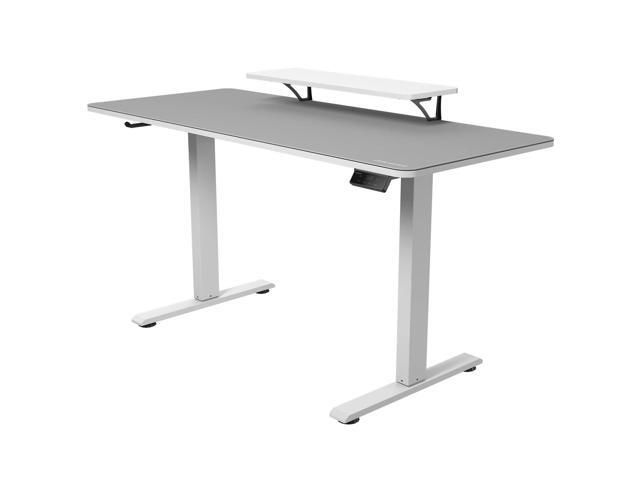 COUGAR E-Star 140 Adjustable Electric Gaming Desk - 2 Memory Presets - Monitor Stand - Cable Management - Full Desk Mousepad - 55', White/140