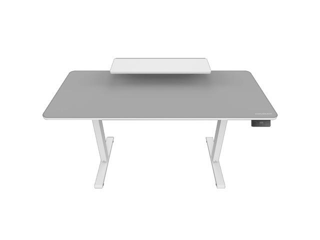 COUGAR E-Star 140 Adjustable Electric Gaming Desk - 2 Memory Presets - Monitor Stand - Cable Management - Full Desk Mousepad - 55', White/140