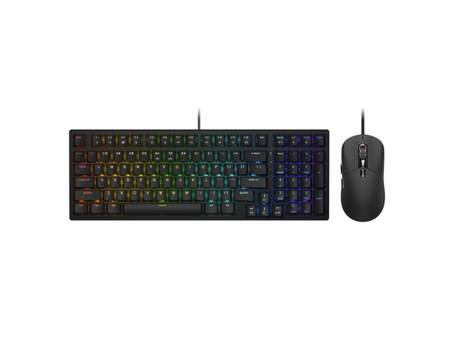 COUGAR COMBAT S Keyboard Mouse Set - RGB backlight - Doubleshot PBT Keycaps - 6200 DPI - Zero-latency Input Response, Black