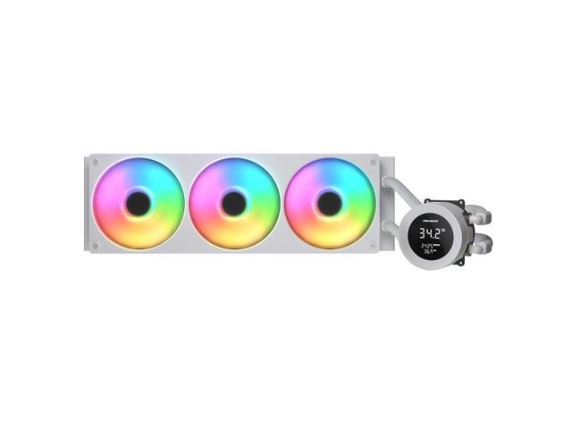 COUGAR CPU Liquid Cooler Poseidon Vistek Series, Real-Time System Monitoring, 1.9-inch Digital Display, Single-frame PWM Fans, AMD AM5, Intel LGA...