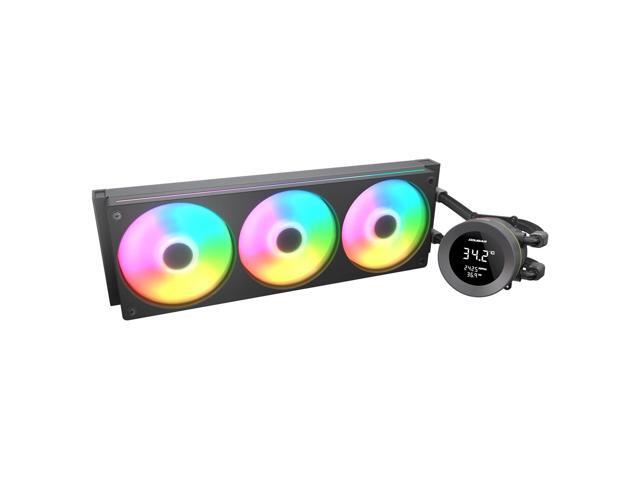 COUGAR CPU Liquid Cooler Poseidon Vistek Series, Real-Time System Monitoring, 1.9-inch Digital Display, Single-frame PWM Fans, AMD AM5, Intel LGA...