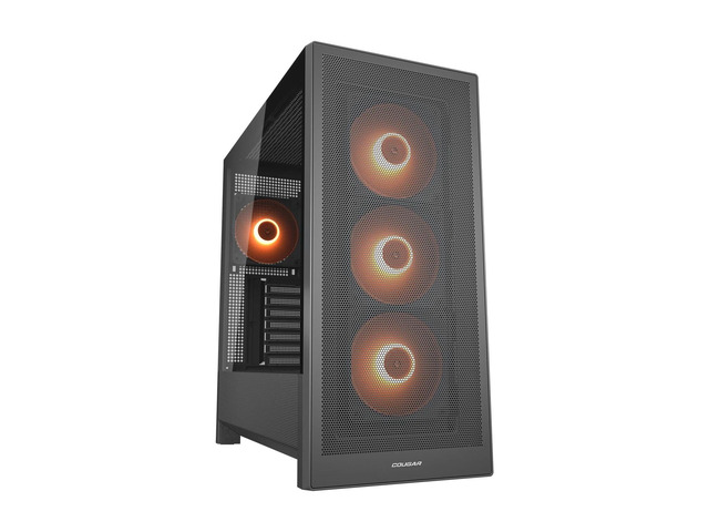 COUGAR MX230 RGB Mid-Tower Case, 120mm ARGB Fan x4 Preinstalled, 400mm Graphic Card Supported, 360mm Water Cooling Supported, All-metal Front Mesh...