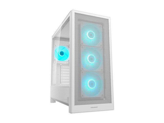 COUGAR MX230 RGB Mid-Tower Case, 120mm ARGB Fan x4 Preinstalled, 400mm Graphic Card Supported, 360mm Water Cooling Supported, All-metal Front Mesh...