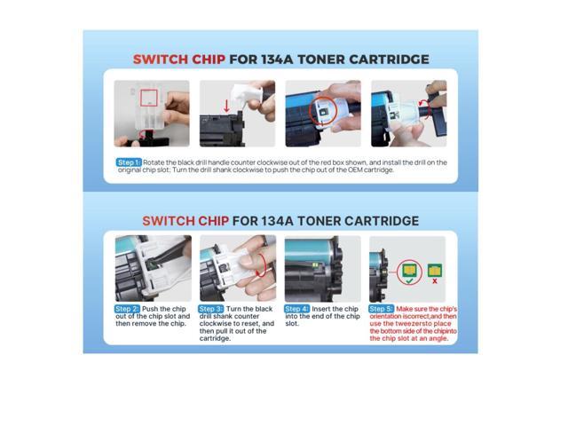 3 Pack 134A Compatible Toner Cartridge Replacement for HP 134A (W1340A) *No Chip* Black, High-Quality Print, Works with HP LaserJet M209dw, MFP...