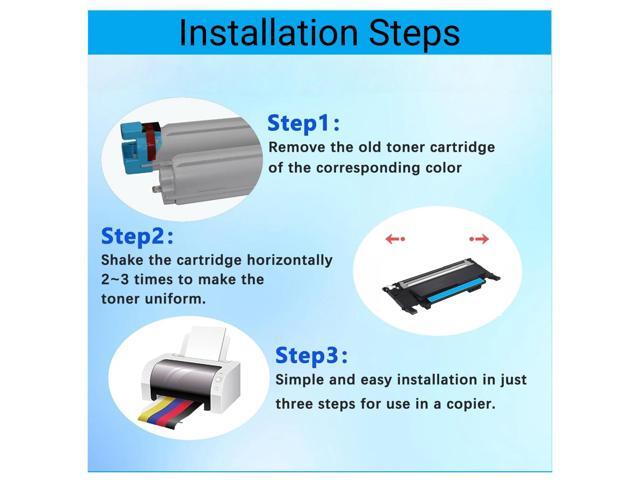1 Pack CLT-C407S Cyan Toner Cartridge Compatible for Samsung CLT-C407S CLP320 CLP325 CLX3180 CLX3185 CLP326