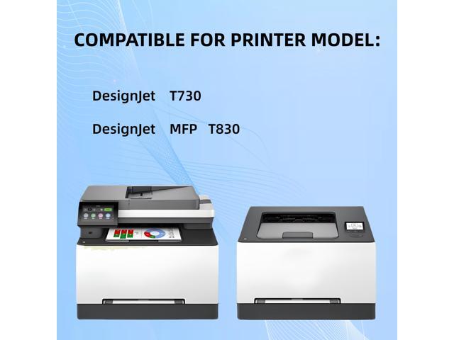 1 Pack 728 Cyan Compatible Ink Cartridge Fits to HP Ink Cartridge 728C Works with HP Printer DesignJet T830 MFP & T730 Large Format Plotter