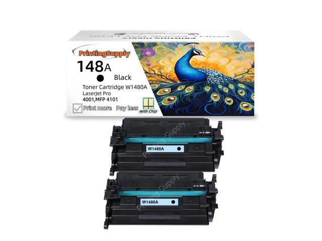 2-Pack Black Toner Cartridge (WITH CHIP) Compatible With HP W1480A For Use With HP LaserJet Pro 4001n, 4001dn, 4001dw, 4101fdn, 4101fdw