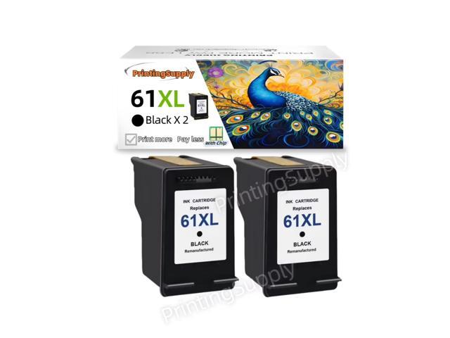 2 Pack High-Yield Black Ink Cartridges For HP CH563WN 61XL Compatible For Use With HP DeskJet 1056 1510 1512 2050 2510 2512 2514 2540 2542 2544...
