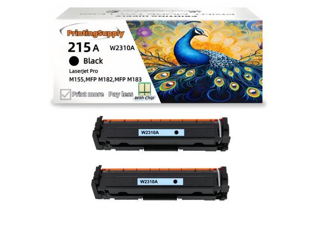 215A W2310A 2 Pack Black Compatible Toner Cartridge Compatible for HP 215A W2312A, Work with HP M155 M182 M183nw *With Chip*