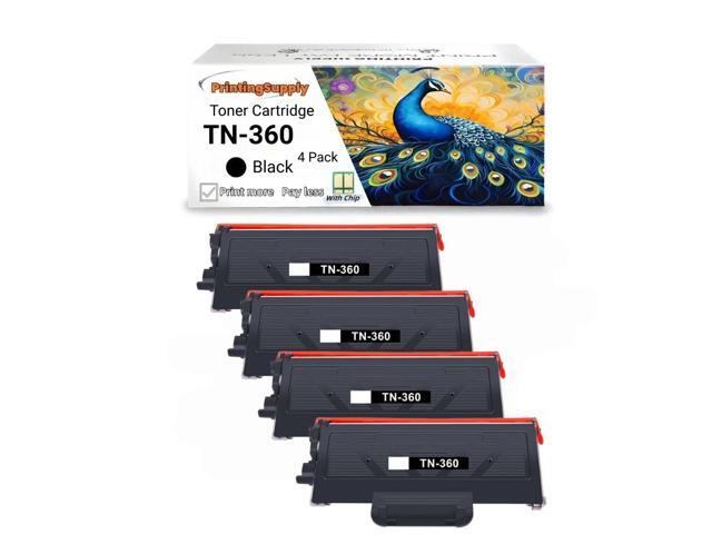 4 PK TN360 New High-Yield Toner Cartridge for Brother Printers TN360/TN330, Compatible with DCP-7030, DCP-7040, DCP-7045N, HL-2120, HL-2140,...