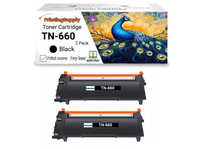 2 Pack TN660 New High-Yield Toner Cartridge For Brother TN660 TN630 Compatible For Use With Brother DCP-L2500D 2520DW 2540DN HL-L2300D 2305W 2320D...