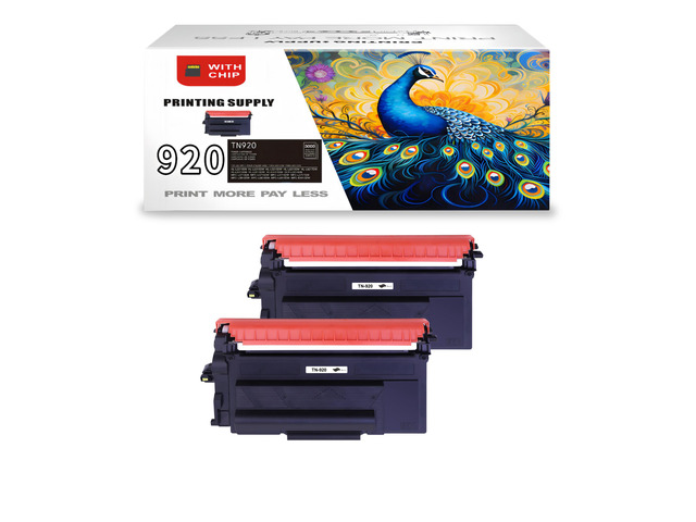 2 PK TN920 Black Toner Cartridge Compatible for Brother TN920, Fits for Brother TN-920XL TN-920 for HL-L6210DW HL-L6210DWT HL-L5210DN HL-L5210DW...
