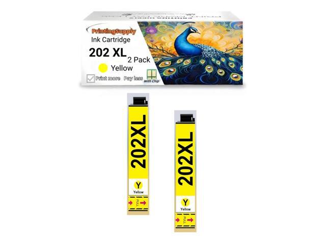 202XL T202XL High Yield Ink Cartridge Compatible for Epson 202 XL T202 XL Workforce WF-2860 Expression Home XP-5100 2 Pack 202XL Yellow 202XL T202XL High Yield Ink Cartridge Compatible for Epson 202 XL T202 XL Workforce WF-2860 Expression Home XP-5100 2 Pack 202XL Yellow