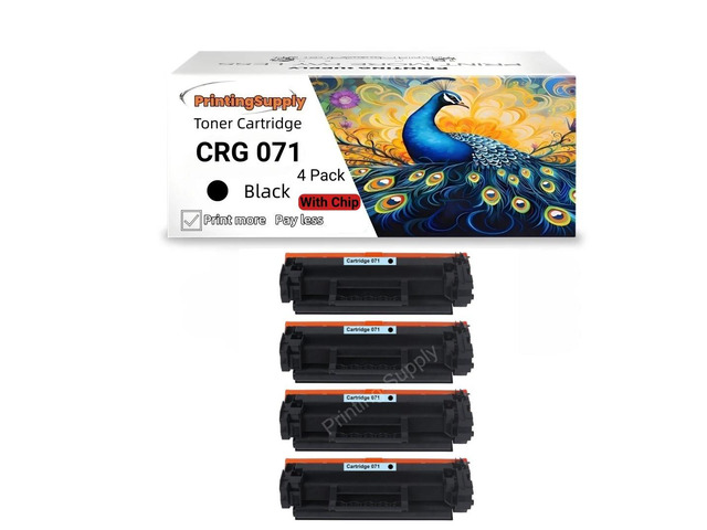4 Pack 071 Black Toner Cartridge Compatible for Canon 071 CRG 071 CRG-071 Work with Canon ImageClass MF275dw MF274dn MF273dw MF272dw MF271dn...