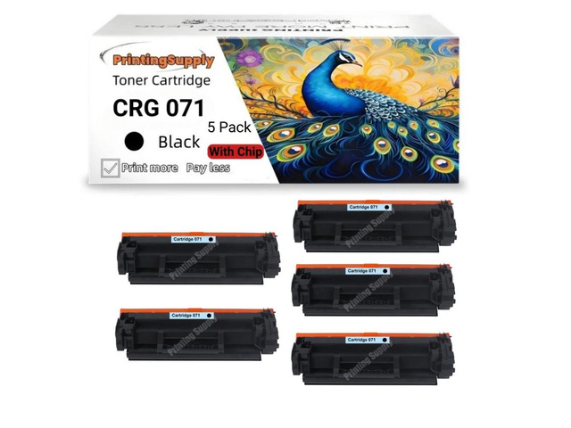 5 Pack 071 Black Toner Cartridge Compatible for Canon 071 CRG 071 CRG-071 Work with Canon ImageClass MF275dw MF274dn MF273dw MF272dw MF271dn...